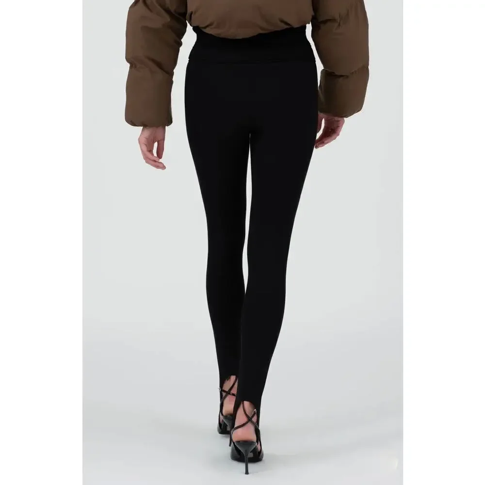 TWS1089 HIGH WAISTED STIRRUP PANTS-Black